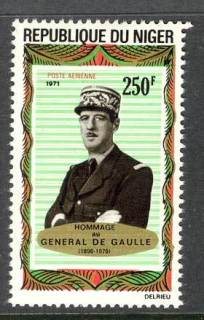 Niger 1971 Charles De Gaulle