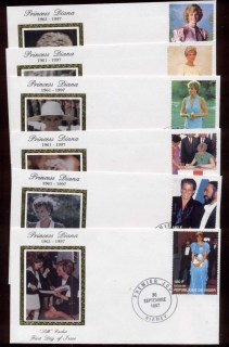 Niger-1997-Princess-Diana-in-Memoriam-6x-FDC