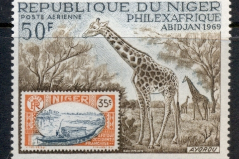 Niger 1969 Philexafrique, giraffes