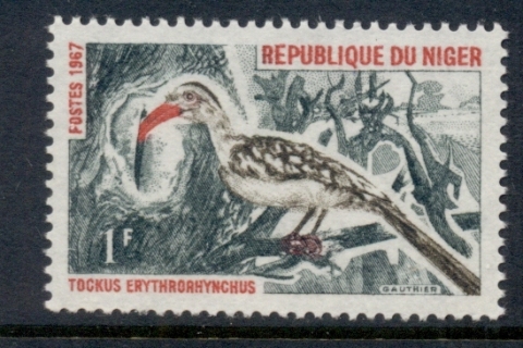 Niger 1967 Bird, Hornbill 1f