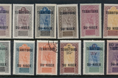 Niger 1921-26 Camel & Rider Opt Asst + surch
