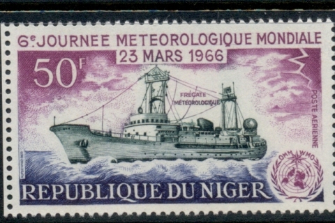 Niger 1966 World Meterological day, Ship