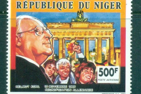 Niger 1991 Brandenburg Gate, Helmut Kohl