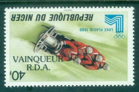 Niger 1980 Opt INVERTED Bobsled