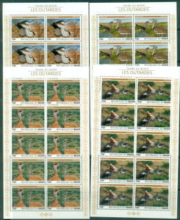 Niger-2015-Birds-Bustards-sheetlet-MUH