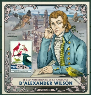 Niger-2016-Birds-Alexander-Wilson-250th-Birth-MS-MUH_1