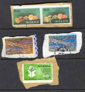 Nigeria-1990's Postal Forgeries on Piece 5x