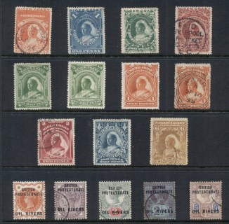 Niger-Coast-Protectorate-1892-on-Assorted-oddments-MLH-FU