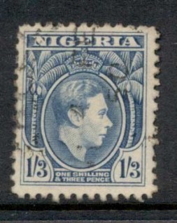 Nigeria-1938-51-KGVI-Pictorial-1-3d-KGVI-Portrait-turquoise-blue-Perf-12-FU