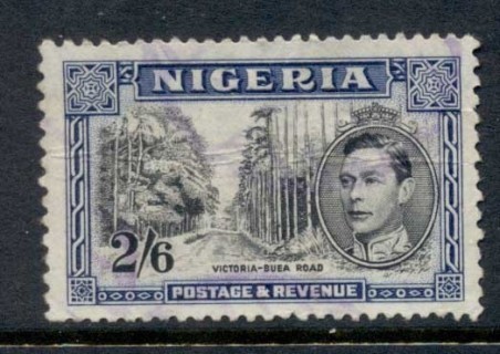 Nigeria-1938-51-KGVI-Pictorial-2-6d-Victoria-Buea-Road-Perf-13x11-5-FU