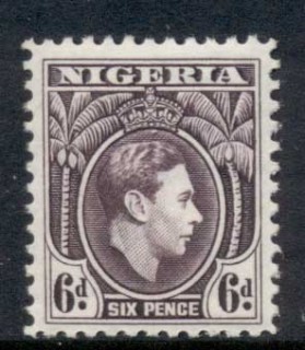 Nigeria-1938-51-KGVI-Pictorial-6d-KGVI-Portrait-brown-violet-Perf-12-MLH