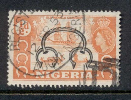 Nigeria-1953-QEII-Pictorial-0-5d-Manilla-Bracelet-Currency-FU