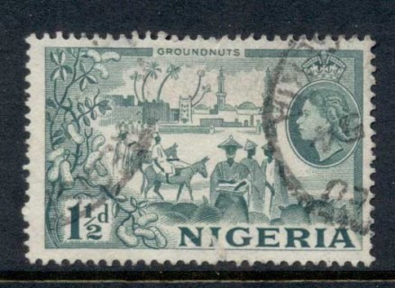 Nigeria-1953-QEII-Pictorial-1-5d-Groundnuts-FU