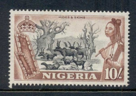 Nigeria-1953-QEII-Pictorials-Goats-Cattle-10-MUH