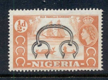 Nigeria-1953-QEII-Pictorials-Manilla-Bracelet-0-5d-MUH