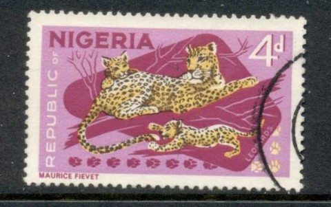 Nigeria-1965-66-Pictorial-4d-Perf-14x13-5-FU