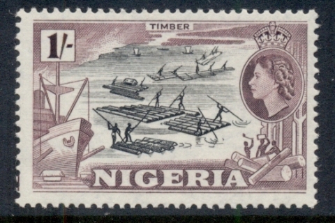 Nigeria-1953-QEII-Pictorials-Logging-1-MUH