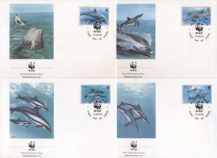 Niue-1993 WWF Pacific Dolphins FDC