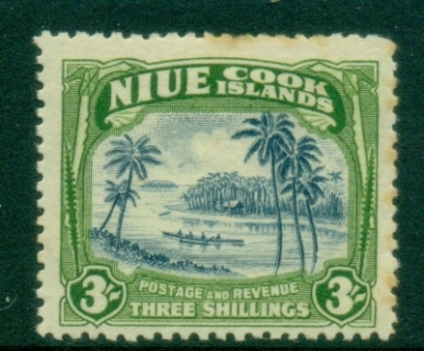 Niue-1938-Coastal-Scene-3sh-toned-perfs-MLH