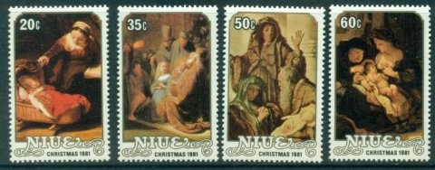 Niue-1981-82-Xmas-Paintings-by-Rembrandt-MLH