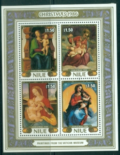 Niue-1986-Xmas-Paintings-in-the-Vatican-Museum-MS-MLH