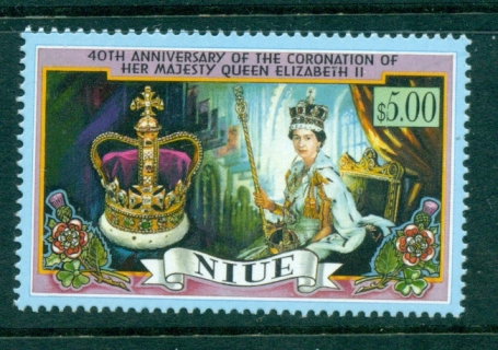 Niue-1993-QEII-40th-Wedding-Anniv-MUH-Lot30054