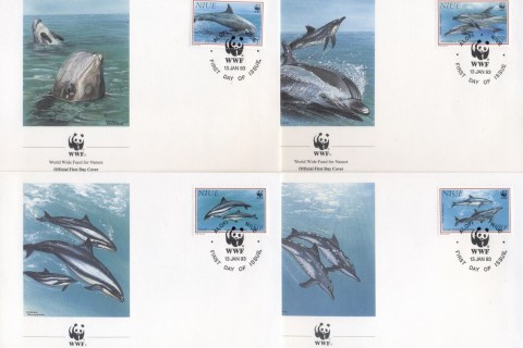 Niue-1993 WWF Pacific Dolphins FDC