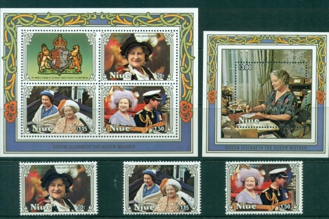 Niue-1985-Queen-Mother-85th-Birthday-Sheetlet