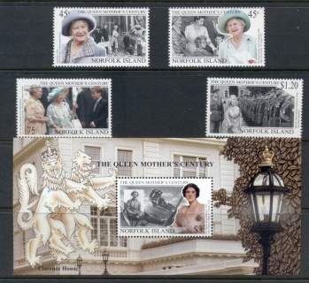 Norfolk-is-1999 Queen Mothers Century + MS