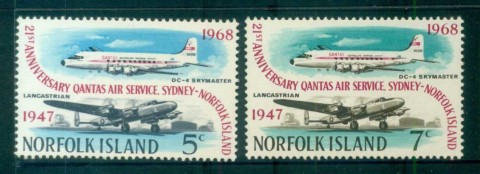 Norfolk-Is-1968-Qantas-Air-Service-MUH-lot80538