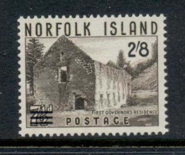 Norfolk-Is-1960-Surcharge-2-8d-on-7-5d-MUH