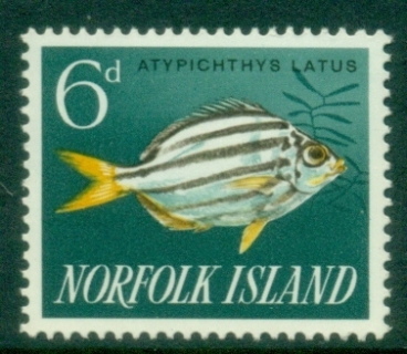 Norfolk-Is-1962-64-Pictorials-6d-Fish-MLH