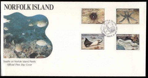 Norfolk-Is-1986-Sealife-on-Norfolk-Is-Reefs-FDC