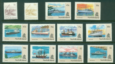 Norfolk-Is-1990-91-Pictorials-Ships-MLH