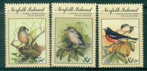 Norfolk-Is-1990-Birds-Norfolk-Island-Robin-MUH