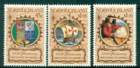 Norfolk-Is-1992-Discovery-of-America-500th-Anniversary-MUH