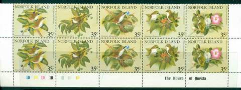 Norfolk-Is-Birds-Silvereye-2-Strip-Cylinder-MUH-lot21745