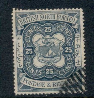 North-Borneo-1886-Coat-of-Arms-25c-CTO