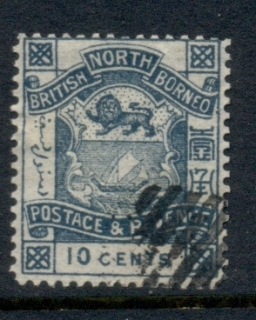 North-Borneo-1887-92-Coat-of-Arms-10c-CTO