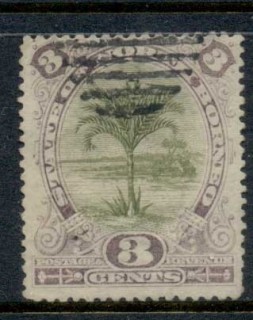 North-Borneo-1894-Pictorial-Sago-Palm-3c-CTO