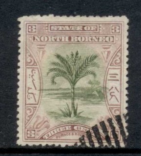 North-Borneo-1897-1900-Pictorial-Sago-palm-3c-CTO