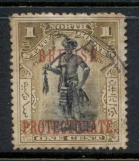 North-Borneo-1901-05-Opt-British-Protectorate-1c-FU