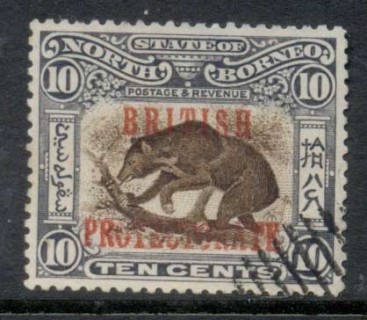 North-Borneo-1902-Opt-British-Protectorate-10c-CTO