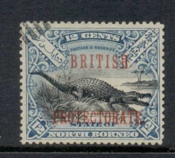 North-Borneo-1902-Opt-British-Protectorate-12c-CTO