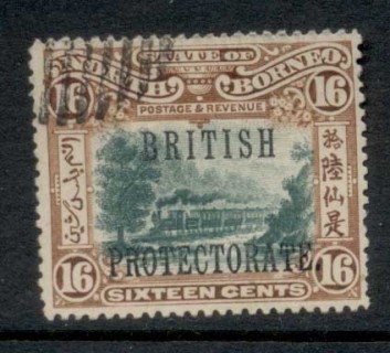 North-Borneo-1902-Opt-British-Protectorate-16c-CTO