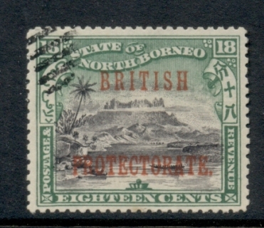 North-Borneo-1902-Opt-British-Protectorate-18c-CTO