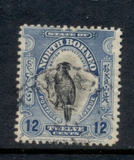 North-Borneo-1926-28-Cockatoo-12c-FU