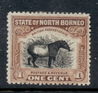 North-Borneo-1926-28-Malayan-Tapir-1c-MLH