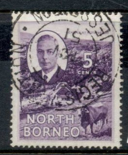 North-Borneo-1950-KGVI-Pictorial-Cattle-at-Kota-Belud-FU