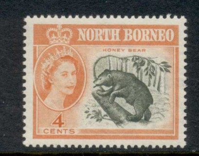 North-Borneo-1961-QEII-Pictorial-Honey-Bear-4c-MLH